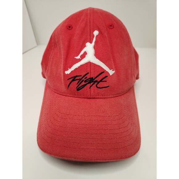 Nike Air Jordan Hat Cap Fitted S/M Red Flight‎ Jumpman Logo NBA Basketball - Picture 1 of 5